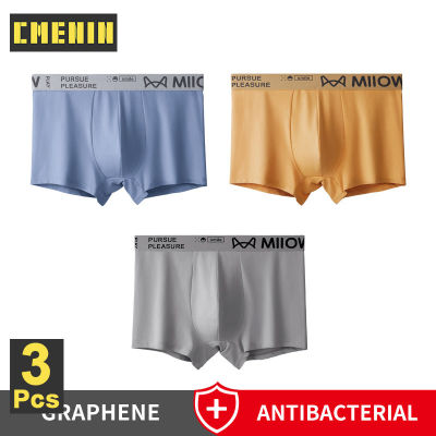 CMENIN MiiOW 3Pcs ใหม่ผ้าฝ้ายเซ็กซี่ชายชุดชั้นในชายนักมวยกางเกง Quick Dry Antibacterial Soft กางเกงผู้ชาย Bxoers กางเกงขาสั้น Boxeurs MRM1923