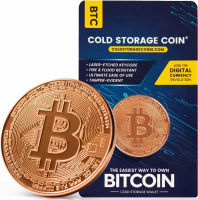 Cold Storage Coins Bitcoin Cold Storage Wallet - 1 Ounce 999 Pure Copper Bitcoin Coin - Cryptocurrency Hardware Wallet for Securely Storing Crypto Offline - Un-hackable and Fire-Resistant Storage Device BTC