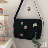 【cw】Canvas Bag Simple Women Crossbody Bag Youth Girls Satchel Ladies Casual Shoulder Bags Diagonal Messenger School Bags Handbags 【hot】