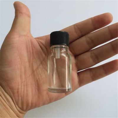 【CW】✸  Jewelry 5ml 10ml Transparent Glass Bottles with Leakproof Stopper Jar Containers 12pcs