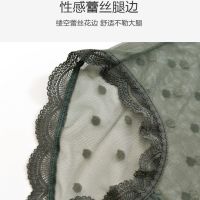 【Ready】? Antibacterial summer thin sexy lace ice silk breathable womens polka dot briefs