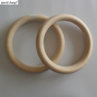 2pcspairs Wood wooden ring 1.1"Portable Crossfit Gymnastics Rings Gym Shoulder Strength Home Fitness Training Equipment