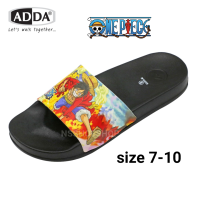 ADDA รองเท้าแตะ ONE PIECE ลาย ลูฟี่ วันพีซ แบบสวม รุ่น 82205 size 7-10