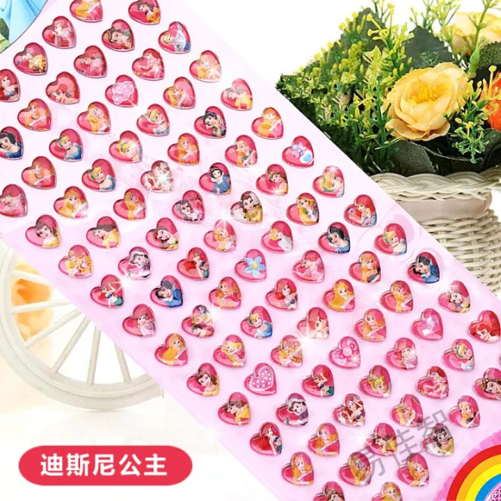 Stickers for Children and Girls Kindergarten Reward Crystal Cartoon Gem