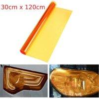 12 X 48" Amber Car Headlight Film Tint Orange Car Headlight Tail Fog Light Vinyl Smoke Film Sheet Automobile Decoration Access Bumper Stickers  Decals