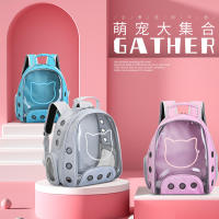 Cute Cat Carrier Backpack Window Breathable Portable Outdoor Travel Bag for Cat Dog Transparent Space Capsule