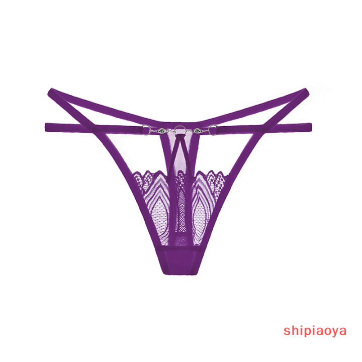 shipiaoya-กางเกงในสตรีแบบชุดชั้นในเซ็กซี่จีสตริงลูกไม้สายกลวง