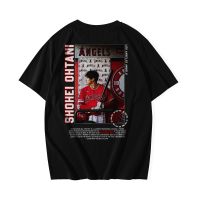 เสื้อยืดคอกลมShohei Ohtani T-Shirt | Los Angeles Angeles Angels | Mlb T-Shirt | Japan | Baseball S-5XL