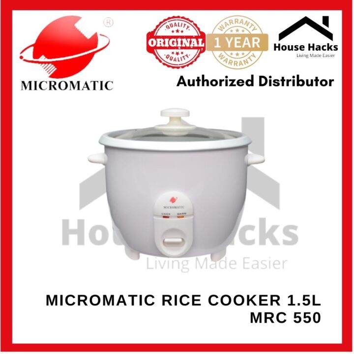 Micromatic MRC 550 Rice Cooker 1.5L (House Hacks) Lazada PH