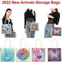 【CC】♙☂  2022 New Arrivals Painting Handbag Flowers Shopping Storage Mosaic