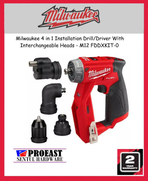MILWAUKEE 4 in 1 Installation Drill / Driver With Interchangeable Heads