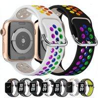 สายนาฬิกาซิลิโคนสำหรับนาฬิกา Uitra อะไหล่ระบายอากาศได้ดีสายรัดสำหรับ Iwatch 6 5 4 SE 44Mm 42Mm 40Mm