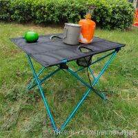 hyfvbu℡  Outdoor Folding Table Oxford Camping Aluminum Alloy Self-Driving Tour