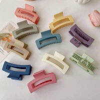 2023 Spring Summer New Trending Hair Accessories Frosted Snap Clip Candy Color Matte Plastic Claw Clip For Women Girls