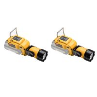 2X Work Lamp Flashlight DCL510 10.8V 12V Li-Ion Battery LED Cordless Work Light Portable Spotlight, for , Yellow