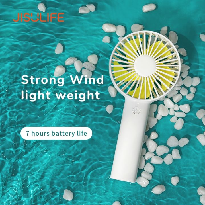 Jisulife Mini Fan USB Rechargeable Portable Handheld Personal Fan ...