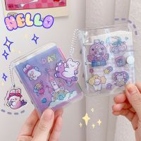 Cute Transparent Mini Loose-leaf Notebook Travel Portable Pocket Hand Book 3 Ring Binder Kawaii Notepad School Supplies