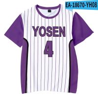 Kuroko No Basuke/Basket 3D T Shirt Women Men Yosen High School Murasakibara Atsushi Short Sleeve Funny Tshirt Cosplay Costume