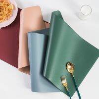 Set of 4/6/8/10 Faux Leather Placemats Heat Resistant Easy To Clean Non-Slip Rectangle Mat for Kitchen Dining Table Decorations