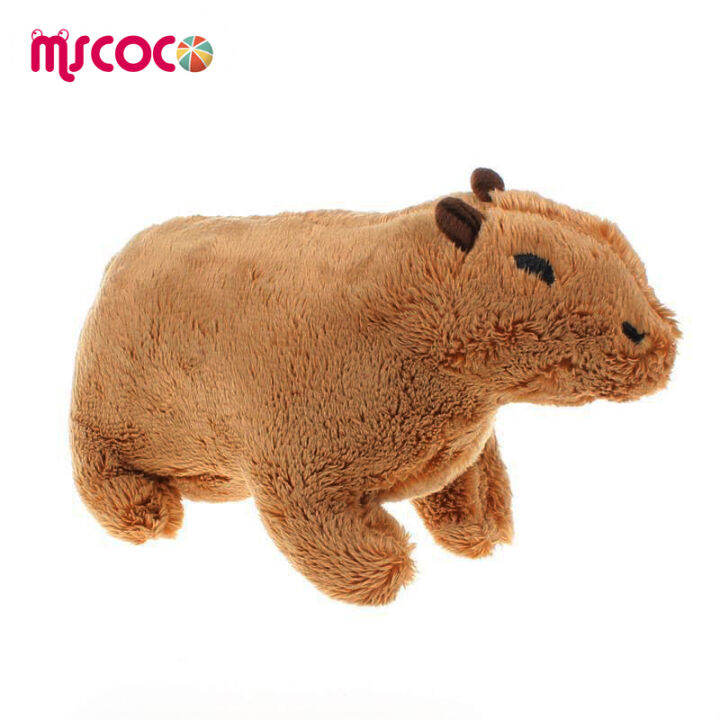 mscoco-ตุ๊กตาคาปิบาร่าจำลองของเล่นตุ๊กตายัดไส้นุ่มสบายผิวของเล่นตุ๊กตาสำหรับวันเกิดสำหรับเด็กเป็นของขวัญสำหรับเด็ก