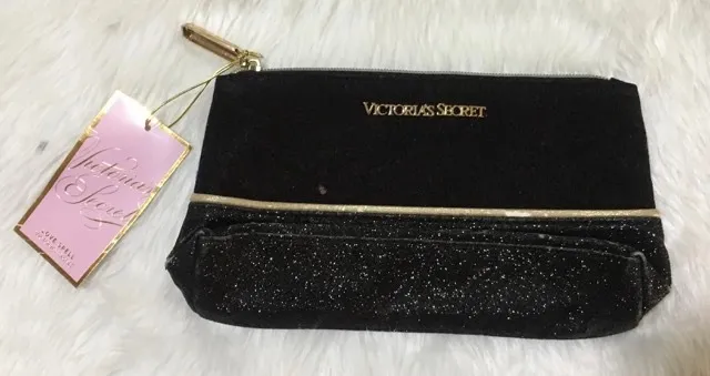 Victoria Secret Black Glitter Clutch Bag | Lazada PH