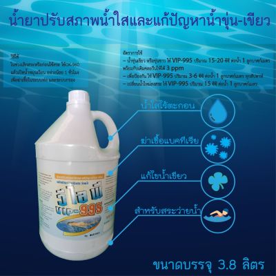 น้ำยาปรับสภาพน้ำใสและแก้ปัญหาน้ำขุ่น-เขียว (ผลิตภัณฑ์สำหรับสระว่ายน้ำ) บรรจุ 3.8 ลิตร