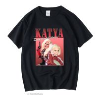 Katya Zamolodchikova Manga Vintage Black Tshirt Men Tshirts Retro Graphic T Shirts Cotton T Shirt Man Tees Gildan
