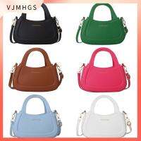 VJMHGS หนังพียู กระเป๋าสะพายไหล่แบบสั้น สีทึบทึบ กระเป๋าแมสเซนเจอร์ คลาสสิกแบบคลาสสิก คลัทช์ ผู้หญิงผู้หญิงผู้หญิง