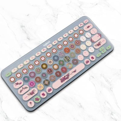 ♨✼ Wireless Keyboard Cover for English Logitech K380 Wireless Painted patterns Soft Silicone Water Proof Breathable Wear-resistant