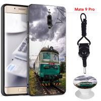 มาใหม่ล่าสุดเคสซิลิโคนนิ่มสำหรับโทรศัพท์เคสสำหรับหัวเหว่ย Huawei Mate 9 Pro มีขาตั้งโทรศัพท์ลวดลายและเชือกเหมือนกัน