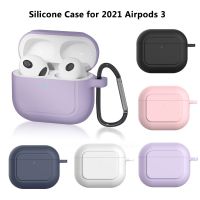 2021 Release AirPods 3rd Generation Cover Soft Silicone Shock-Absorbing 3 with Keychain Support Charging Front Visible