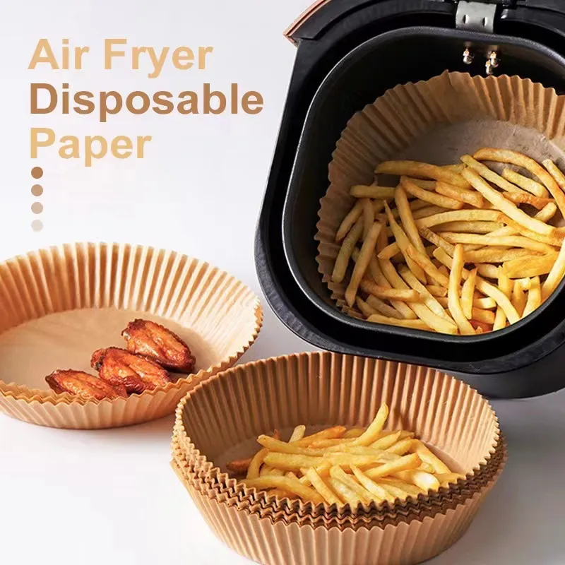 Air Fryer Disposable Paper Liner, 50PCS 6.3 Inch Non-stick
