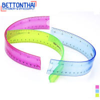 Deli 6209 Eco PVC Flexible Ruler ไม้บรรทัดงอได้ ยาว 30CM (คละสี) จำนวน 1 ชิ้น ยี่ห้อ Deli ไม้บรรทัด ไม้บรรทัดนักเรียน