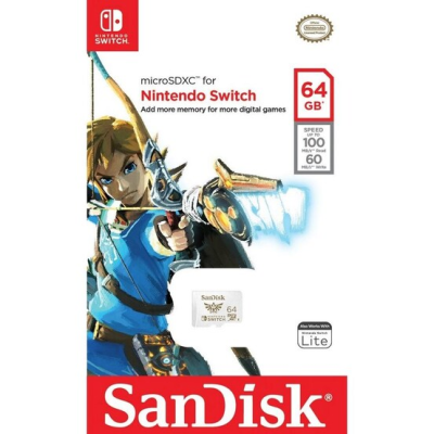 SanDisk MicroSDHC Ultra ความเร็ว 100MB/S ความจุ 64GB Zelda Edition