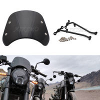 Black LENS Lamp Protector ABS Plastic Fairing Motorcycle Front Windshield Windscreen Wind Deflector For Benelli Leoncino 500