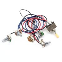 WK-1Set Electric Guitar Harness Prewired with 3way Toggle Switch 2V2T Jack 500k Pots for Gibson Guitar