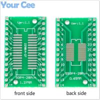 20pcs SOP28 to DIP28 Adapter Converter PCB Board SSOP28 TSSOP28 0.65mm 1.27mm to 2.54mm Pinboard SMD to DIP Pin Pitch Socket