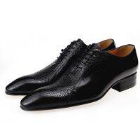 Formal Leather for Man Evening Wedding Comfortable High Quality Footwear Classic Side Carving Shoes for Men Black Brown Brogue