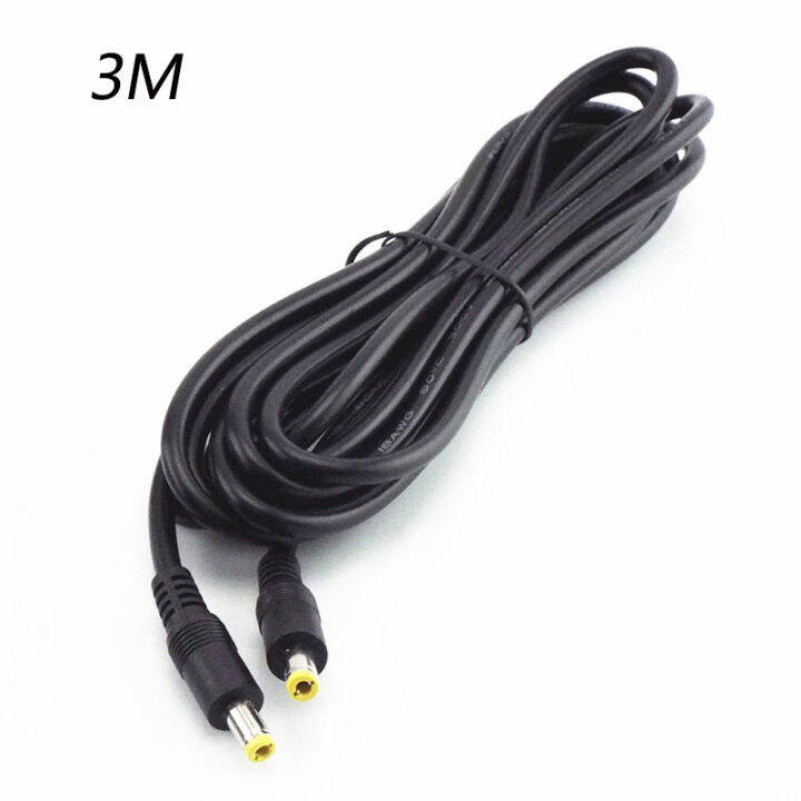 12V 5.5MM X2.5mm Plug Power cable connector 0.5m 1.5M 3m DC male to male Cord Adapter Extension