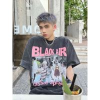 CODpz119nb Short sleeved T-shirt mens summer ins trend loose fitting clothing trend label 2023新款 水洗做旧重磅T恤oversize潮牌美式复古短袖男款夏季欧美高街半袖 5.8