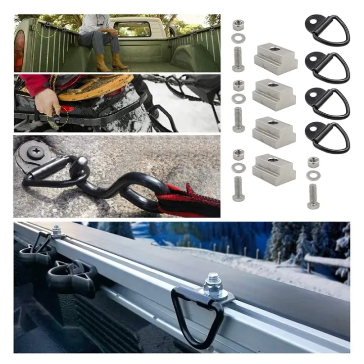 Bed Deck Rails Cleat Tie Down Anchors Rings Trailers Hook Cargo Bolt
