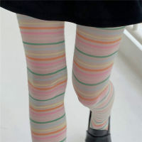 Lolita Rainbow ถุงน่องผู้หญิงโปร่งใสบาง Tights Pantyhose Collant ถุงน่องที่มีสีสัน Femme Dress Calcetines