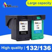 INKARENA 132 136 XL Refilled Ink Cartridge For HP 132 136 Officejet 6213 5443 D4163 Photosmart 2573 C3183 1513 PCS1513 Printer