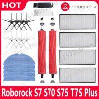 Roborock ไม้ม็อบ S7 S70 S75 S7Max S7MaxV T7S บวก HEPA Penapis Utama Beruspenutup Mop Kain Sisi Berakori Sespembersih Vakum