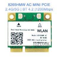 ไร้สาย-AC 8265 8265HMW 8265AC 867Mbps แบนด์คู่2.4G/5Ghz 802.11ac 2X2 WiFi + Mini PCIe BT4.2บลูทูธการ์ด WIFI การ์ดเน็ตเวิร์กไร้สายครึ่งหนึ่ง