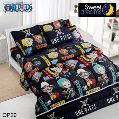 (ครบเซ็ต) Sweet Dreams ผ้าปูที่นอน+ผ้านวม วันพีช One Piece OP20 (เลือกขนาดเตียง 3.5ฟุต/5ฟุต/6ฟุต) #สวีทดรีมส์ เครื่องนอน ชุดผ้าปู ผ้าปูเตียง ผ้าห่ม