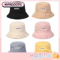 MAXG Fashion Lamb Cotton Outdoor Kids Girls Boys Bucket Hat Thick Warm Fisherman Cap Sun Caps