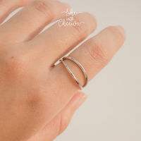 She with Cheewa | silver925 | venus ring แหวนเงินแท้ มินิมอล 2 เลเยอร์ เหมือนใส่แหวน 2 วง ปรับขนาดตามนิ้วได้เลยค่ะ