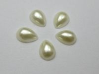 500 Ivory Tear Drop Half Pearl Bead 6X8mm Flat Back Scrapbook Craft Beads