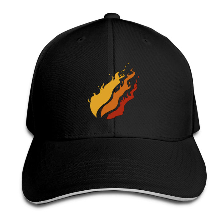 Prestonplayz Orange Flame Logo Custom Adjustable Print Baseball Cap ...